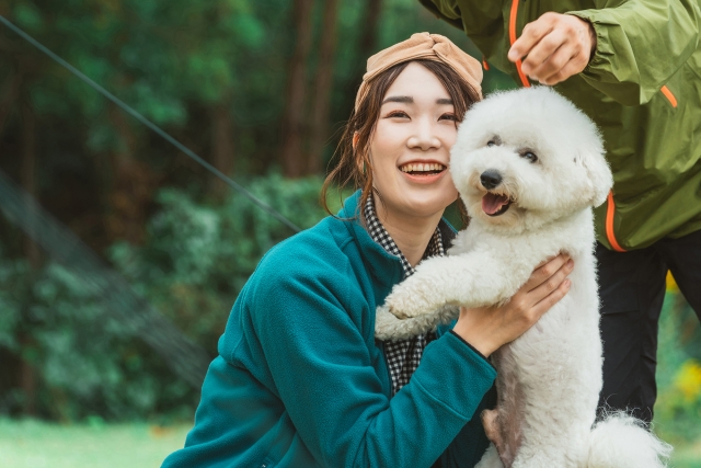 女性とペット